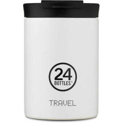 24Bottles Travel Tumbler Stone Ανοξείδωτο Ποτήρι Θερμός 0.35lt (Ice White)