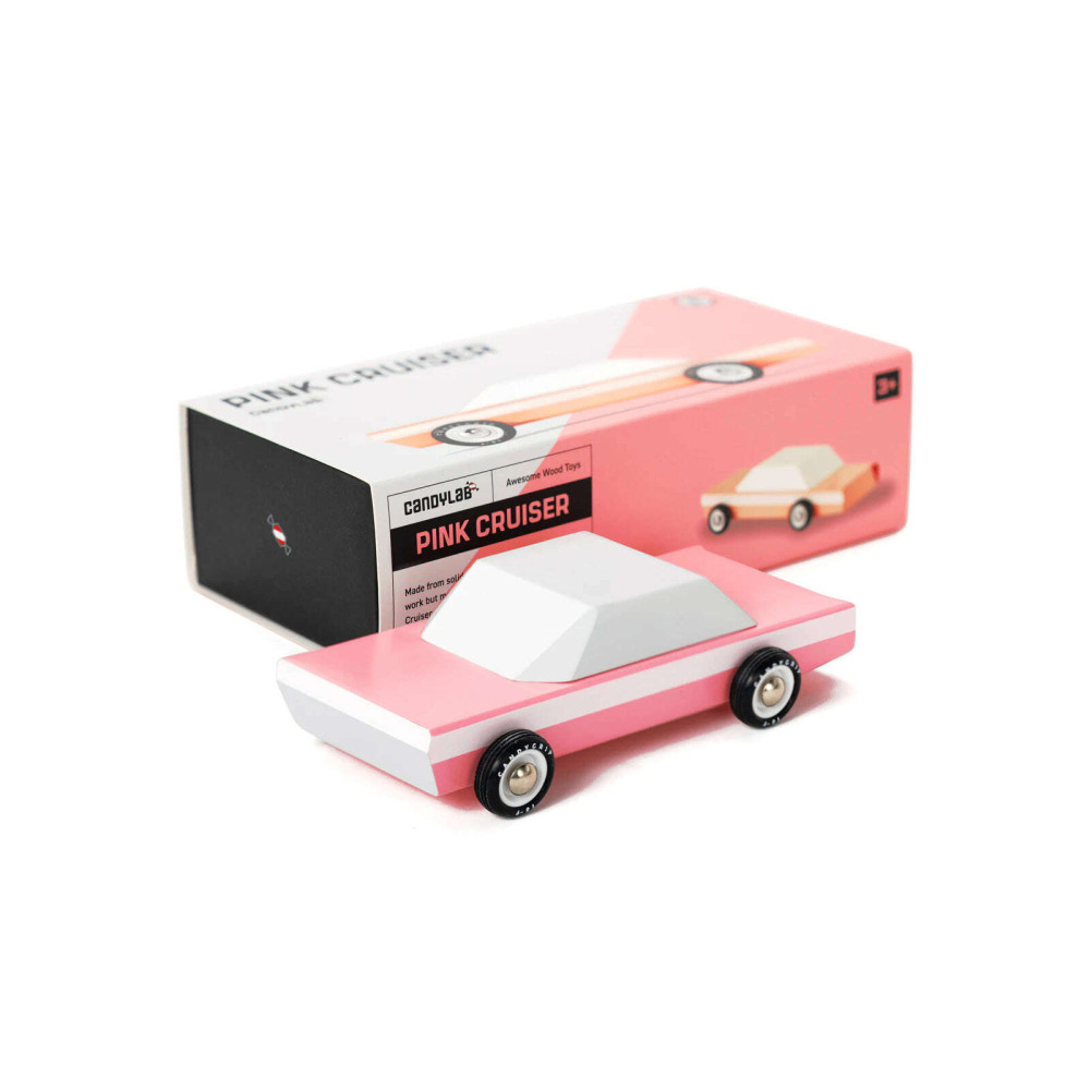 Candylab Americana Ξύλινο Αυτοκίνητο Pink Cruiser (Ροζ-Λευκό)
