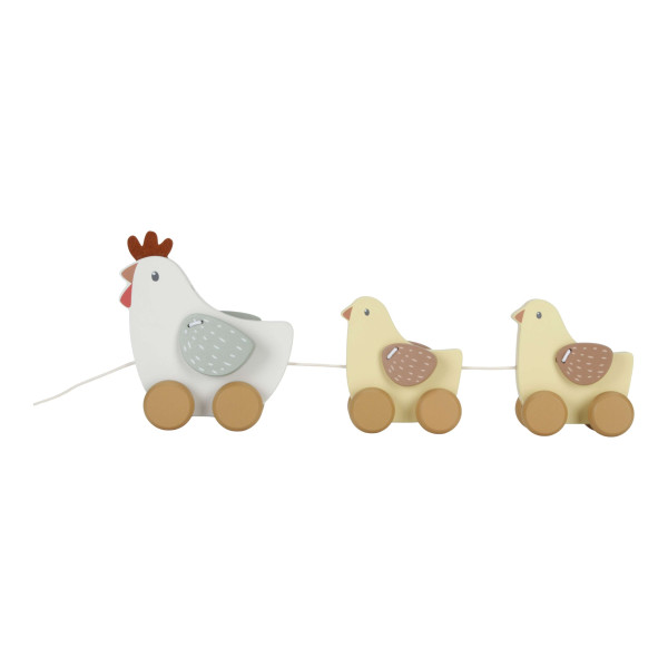 Little Dutch  Ξύλινη Τρεχαλίτσα Κοτοπουλάκια Little Farm FSC