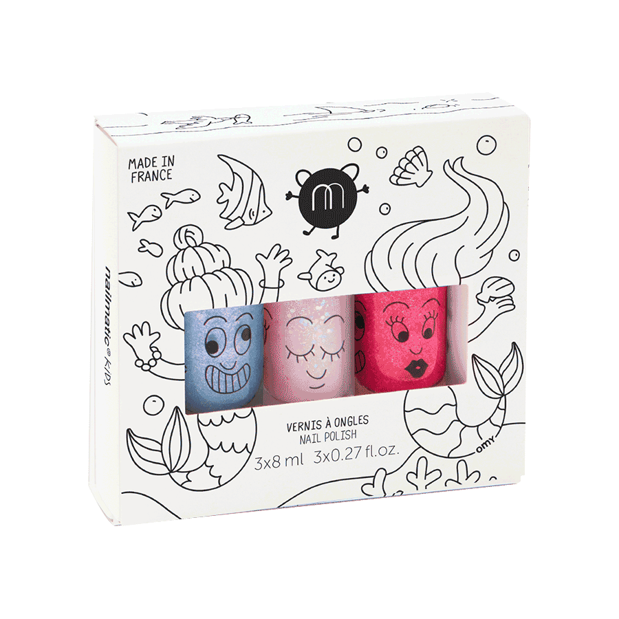 Nailmatic Σετ 3 Βερνίκια Νυχιών Mermaid (Merlin-Polly-Sissi)