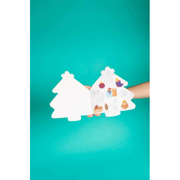 OMY Σημειωματάριο - Μπλοκ Ζωγραφικής με Αυτοκόλλητα "Χριστούγεννα"