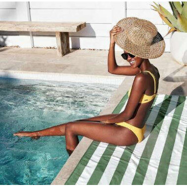Dock & Bay Cabana Πετσέτα Θαλάσσης Μικροΐνών 160 x 90 cm - Cayman Olive