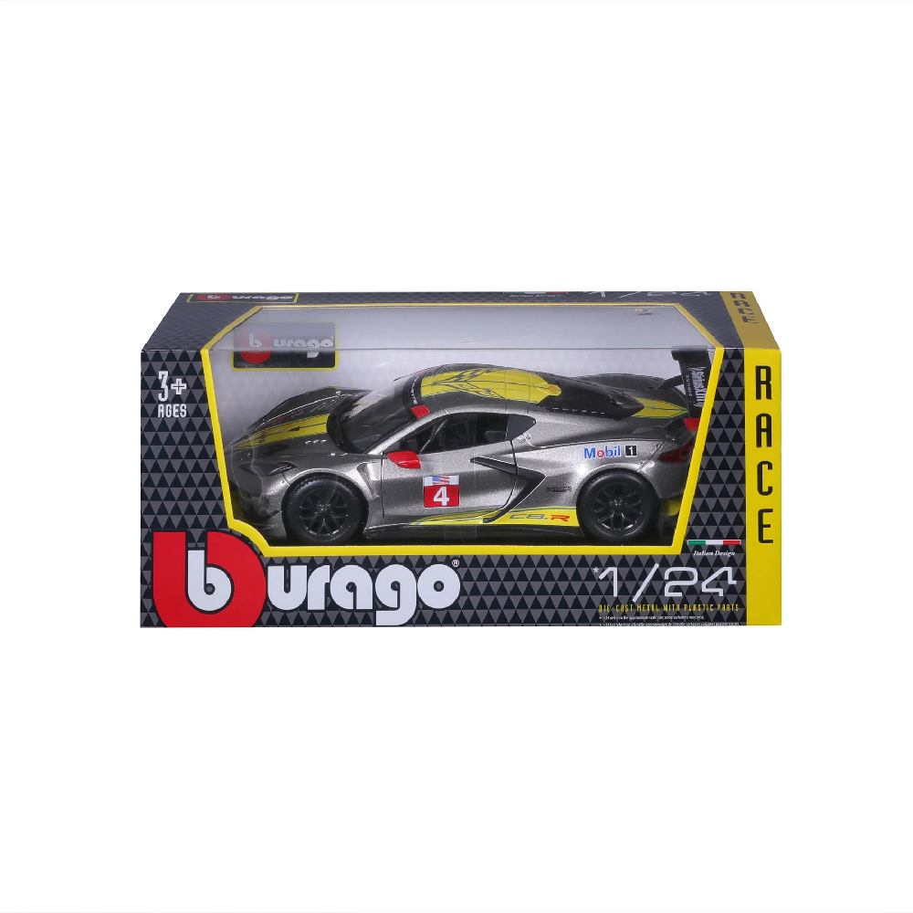 Bburago Race 2020 Chevrolet Corvette C8.R 1/24 (Silver)