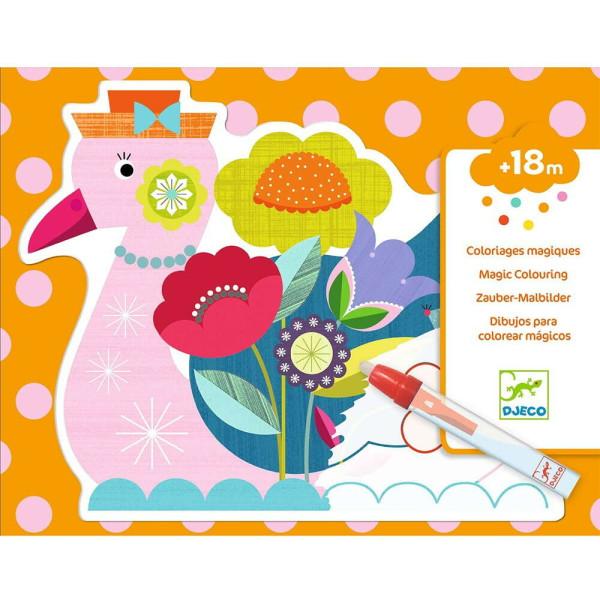 Djeco Μαγική Ζωγραφική με Μαρκαδόρο με Νερό Χαρούμενα Ζωάκια