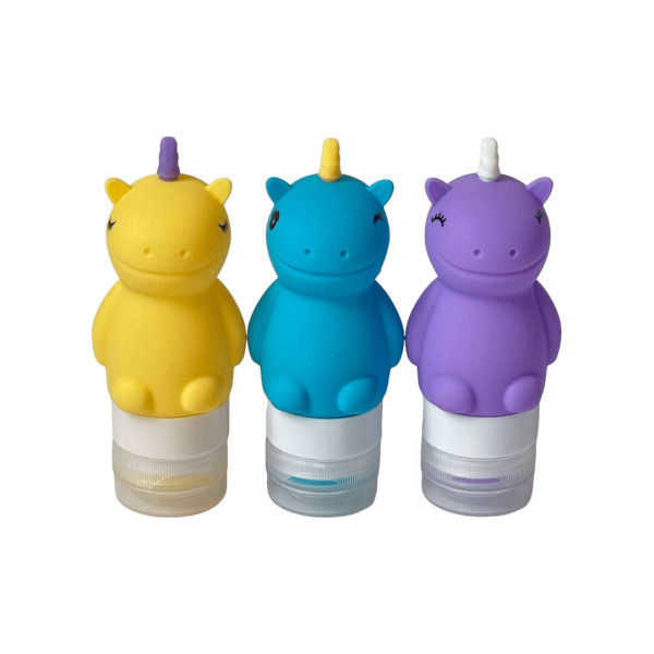 Yumbox Squeezy Bottles Μπουκαλάκια Σιλικόνης για Σάλτσες - Unicorns (3 τμχ)