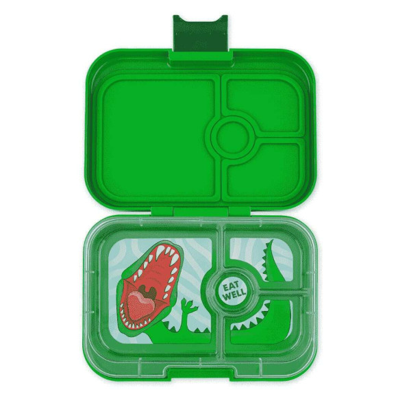 Yumbox Panino Φαγητοδοχείο με 4 χωρίσματα (Green - Dino)