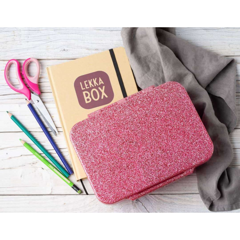 Lekkabox Glamour Φαγητοδοχείο Tritan με 4 χωρίσματα (Pink)
