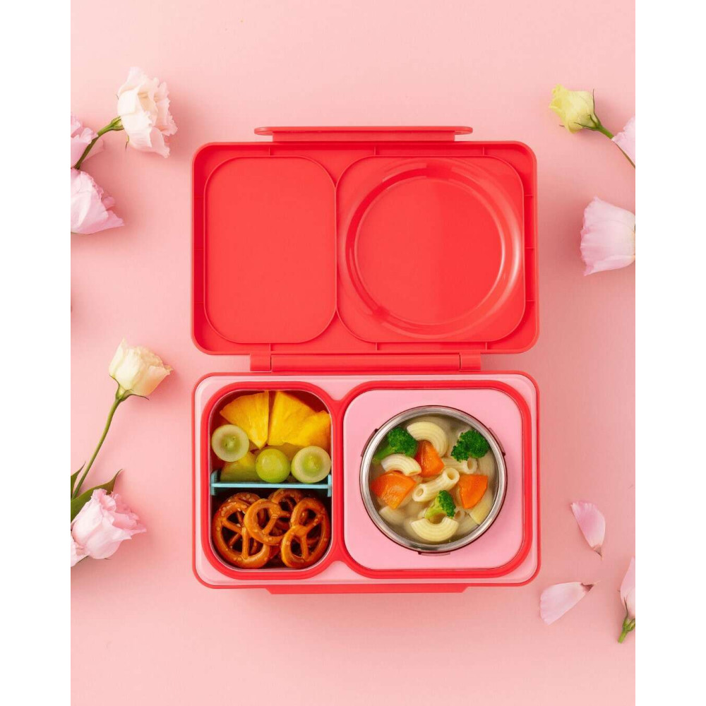OmieBox Up Φαγητοδοχείο με 2 Ζώνες Θερμοκρασίας 1.15lt (Cherry Pink)