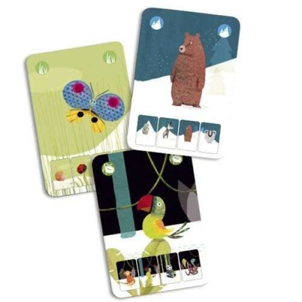 Djeco Επιτραπέζιο με Κάρτες 7 Οικογένειες Ζώων