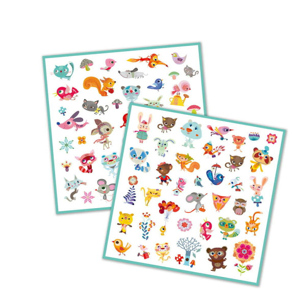 Djeco 160 Αυτοκόλλητα σε 4 Καρτέλες Μικροί Φίλοι