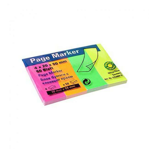 Officepoint Σελιδοδείκτης 20×50, 4×50φ., Neon Mix
