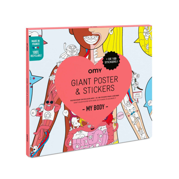 OMY Αφίσα Γίγας  με Αυτοκόλλητα Ανθρώπινο Σώμα