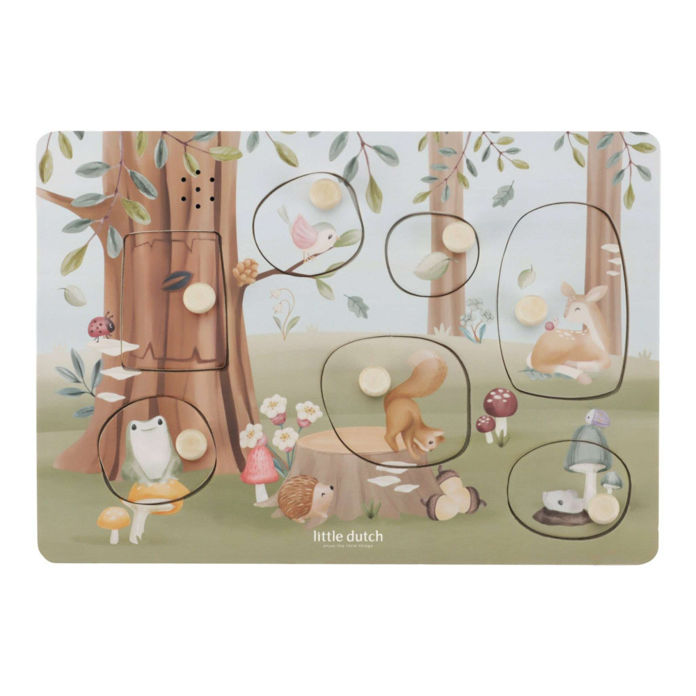 Little Dutch Ξύλινο Παζλ με ήχους Forest Friends FSC