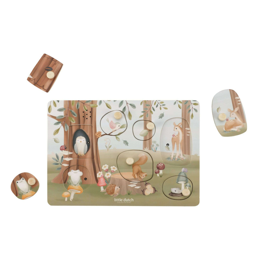 Little Dutch Ξύλινο Παζλ με ήχους Forest Friends FSC