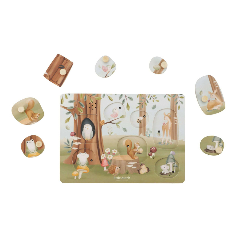 Little Dutch Ξύλινο Παζλ με ήχους Forest Friends FSC