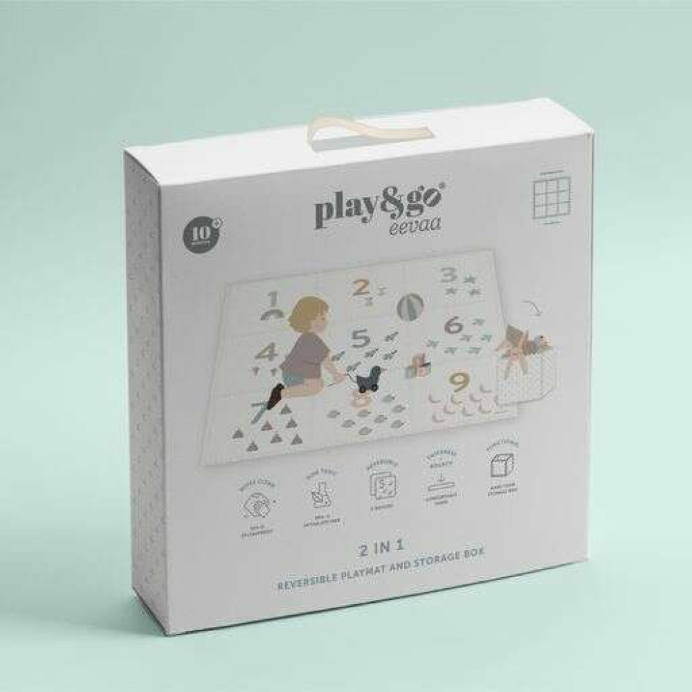 Play & Go Στρωματάκι-Παζλ Διπλής Όψης - Κουτί Αποθήκευσης - Αριθμοί