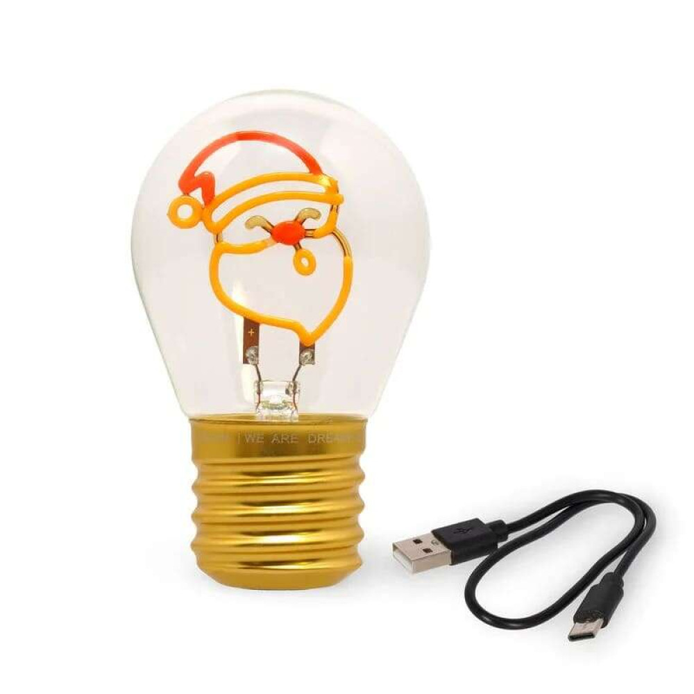 Legami Επιτραπέζιο φωτιστικό σε σχήμα λαμπτήρα - Bulb Fiction (Άγιος Βασίλης)