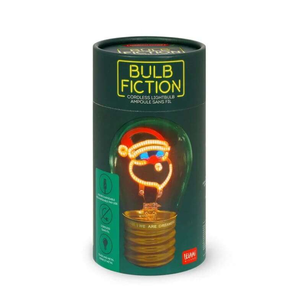 Legami Επιτραπέζιο φωτιστικό σε σχήμα λαμπτήρα - Bulb Fiction (Άγιος Βασίλης)