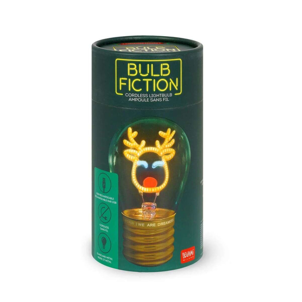 Legami Επιτραπέζιο φωτιστικό σε σχήμα λαμπτήρα - Bulb Fiction (Τάρανδος)