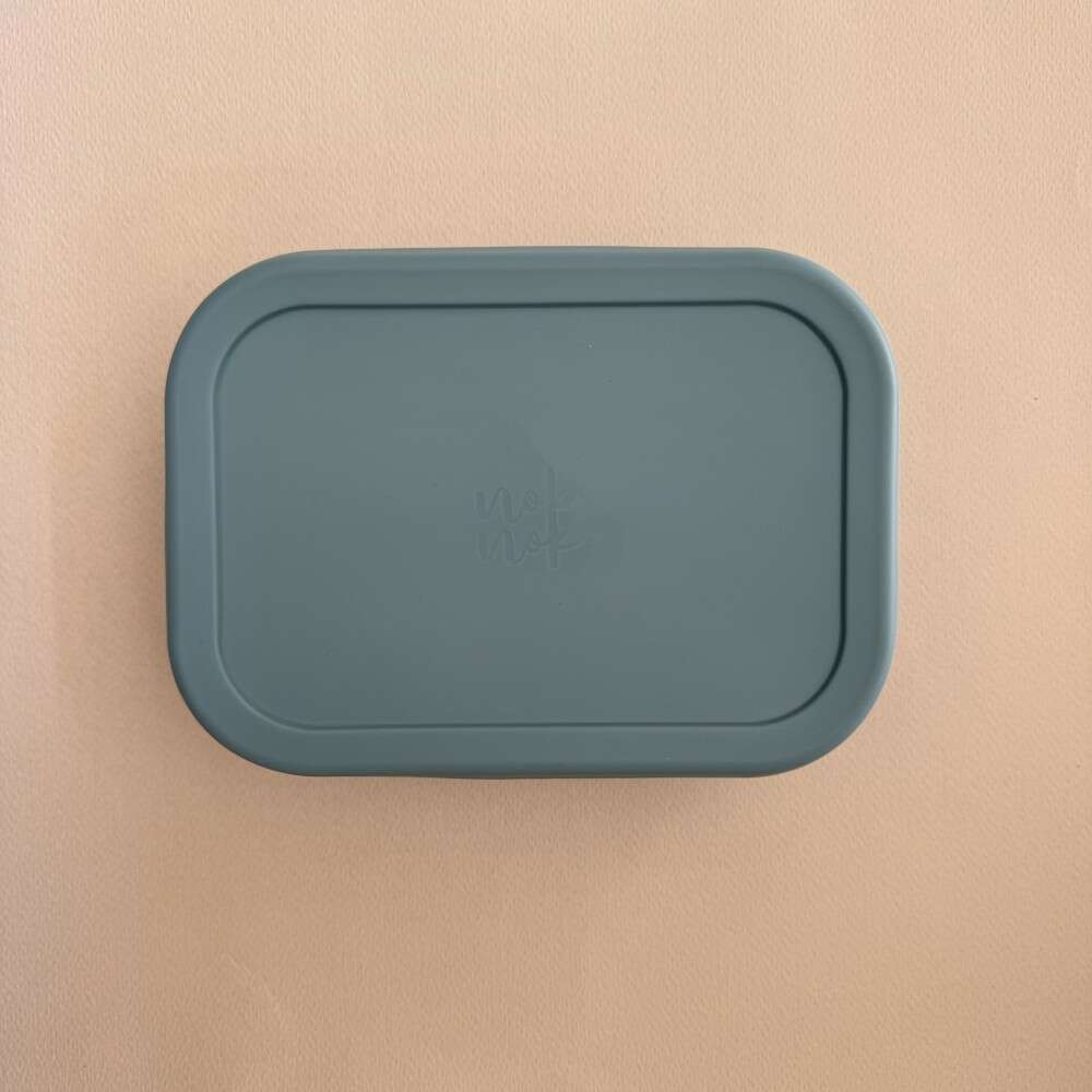NokNok Φαγητοδοχείο Σιλικόνης με 3 χωρίσματα 800ml (Smoke Blue)