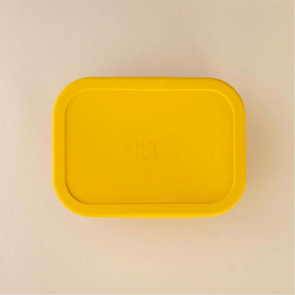 NokNok Φαγητοδοχείο Σιλικόνης με 3 χωρίσματα 800ml (Curry)