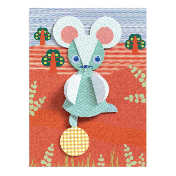 Djeco Κολάζ 3D Διπλώνω Χάρτινους Κύκλους Ζωάκια