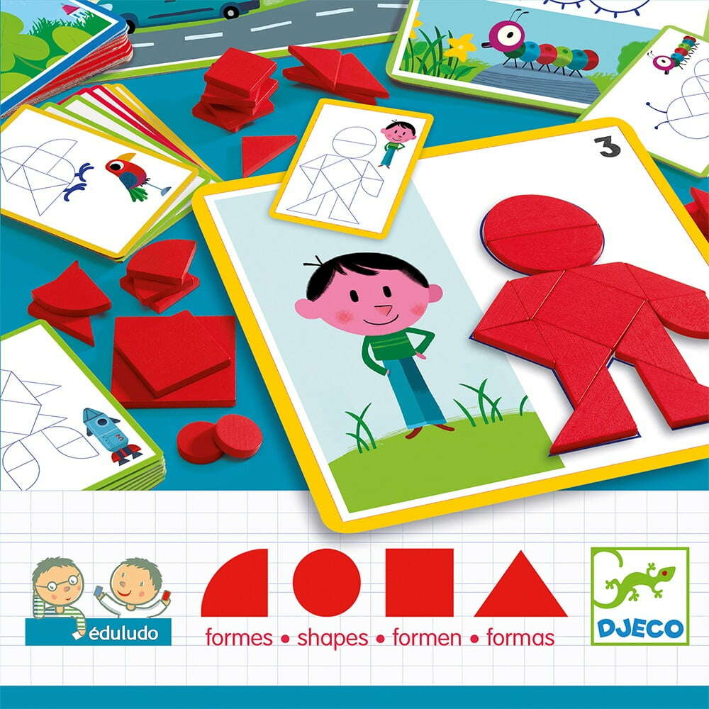 Djeco Τάγκραμ Σύνθεση Εικόνας Φόρμες σε Κάρτες