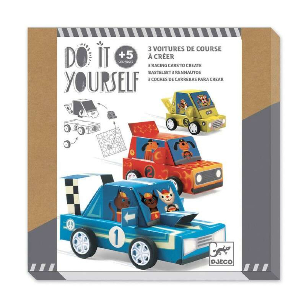 Djeco DIY Φτιάχνω Αγώνες Αυτοκινήτων Grand Prix