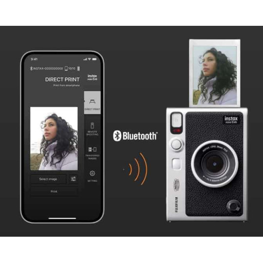 Fujifilm Instax Mini Evo Φωτογραφική Μηχανή (Black)