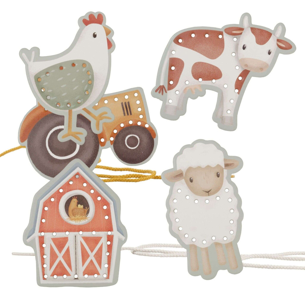 Little Dutch Σετ 5 Χαρτονένιες Κάρτες με Κορδόνι Little Farm