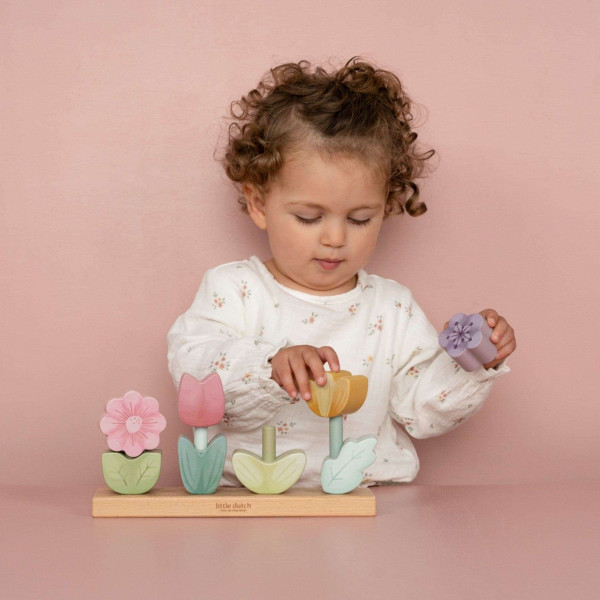 Little Dutch Ξύλινο Παιχνίδι Ταξινόμησης Λουλουδάκια Fairy Garden FSC