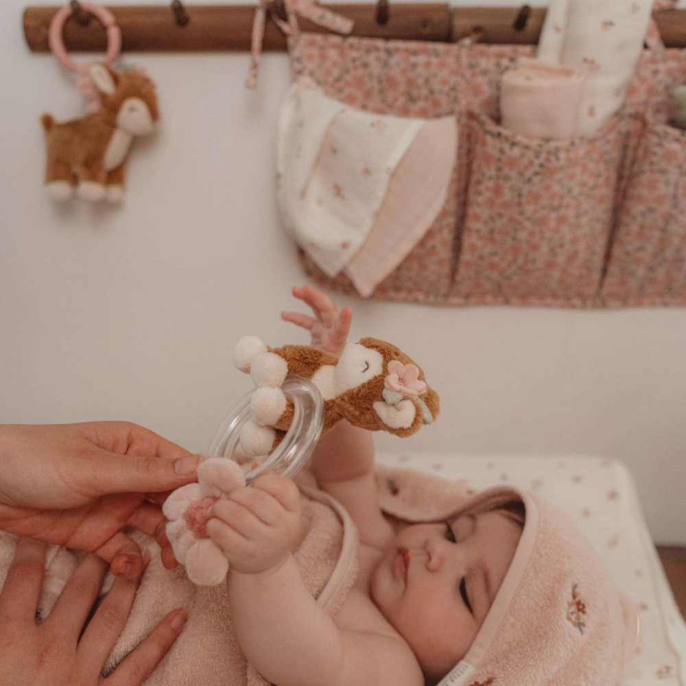 Little Dutch Υφασμάτινη Κουδουνίστρα Ελαφάκι με Κρίκο Fairy Garden GRS