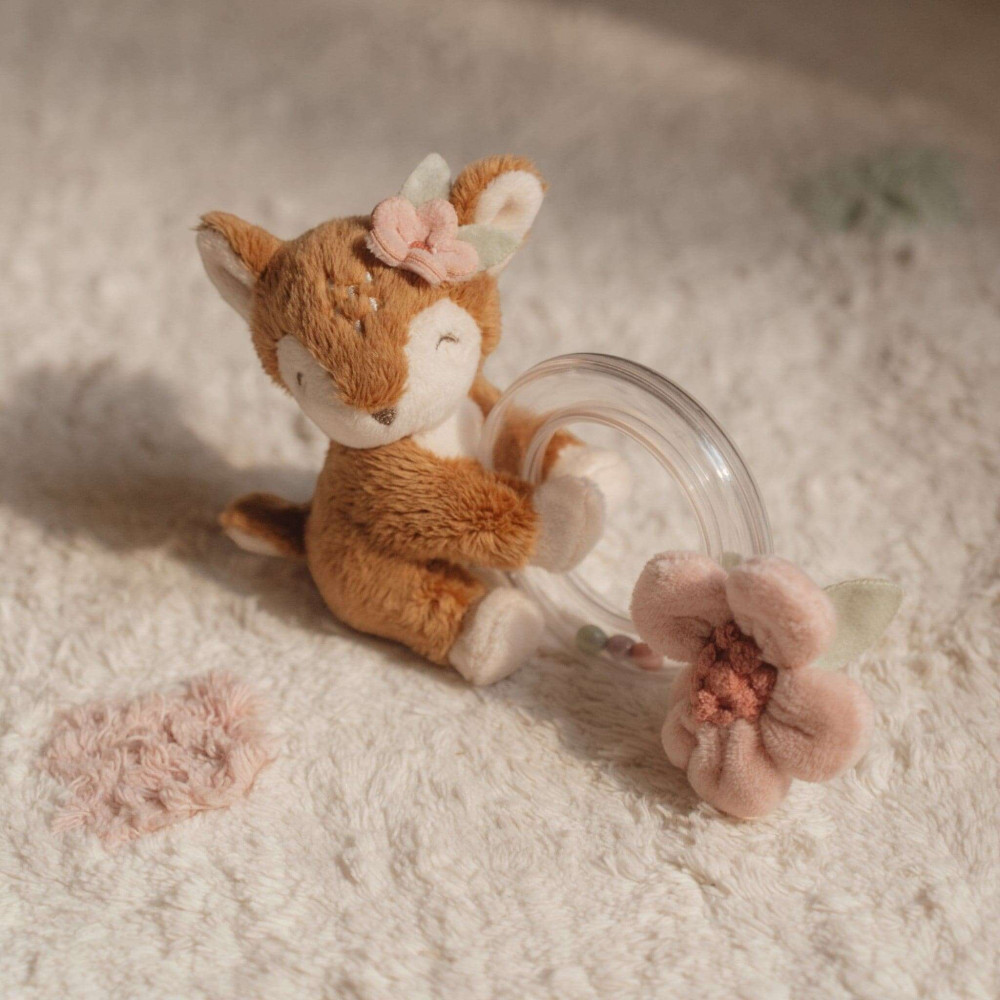 Little Dutch Υφασμάτινη Κουδουνίστρα Ελαφάκι με Κρίκο Fairy Garden GRS