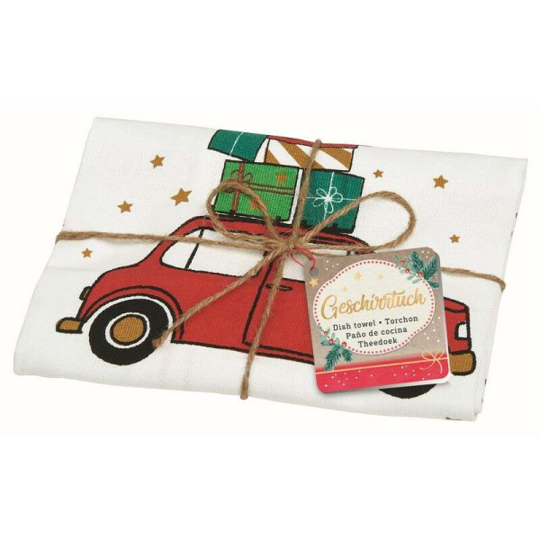 Moses Πετσέτα Κουζίνας από Βαμβάκι Driving Home For Christmas (50x70 cm)