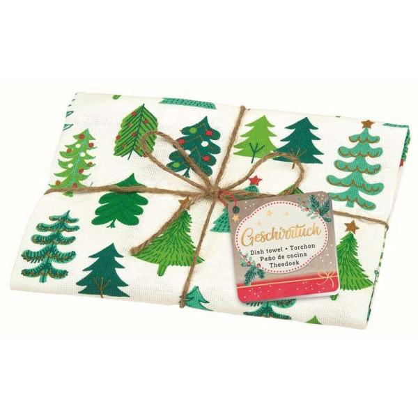 Moses Πετσέτα Κουζίνας από Βαμβάκι Christmas Trees (50x70 cm)