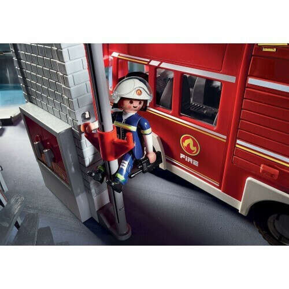 Playmobil Αρχηγείο και Όχημα Πυροσβεστικής (71603)