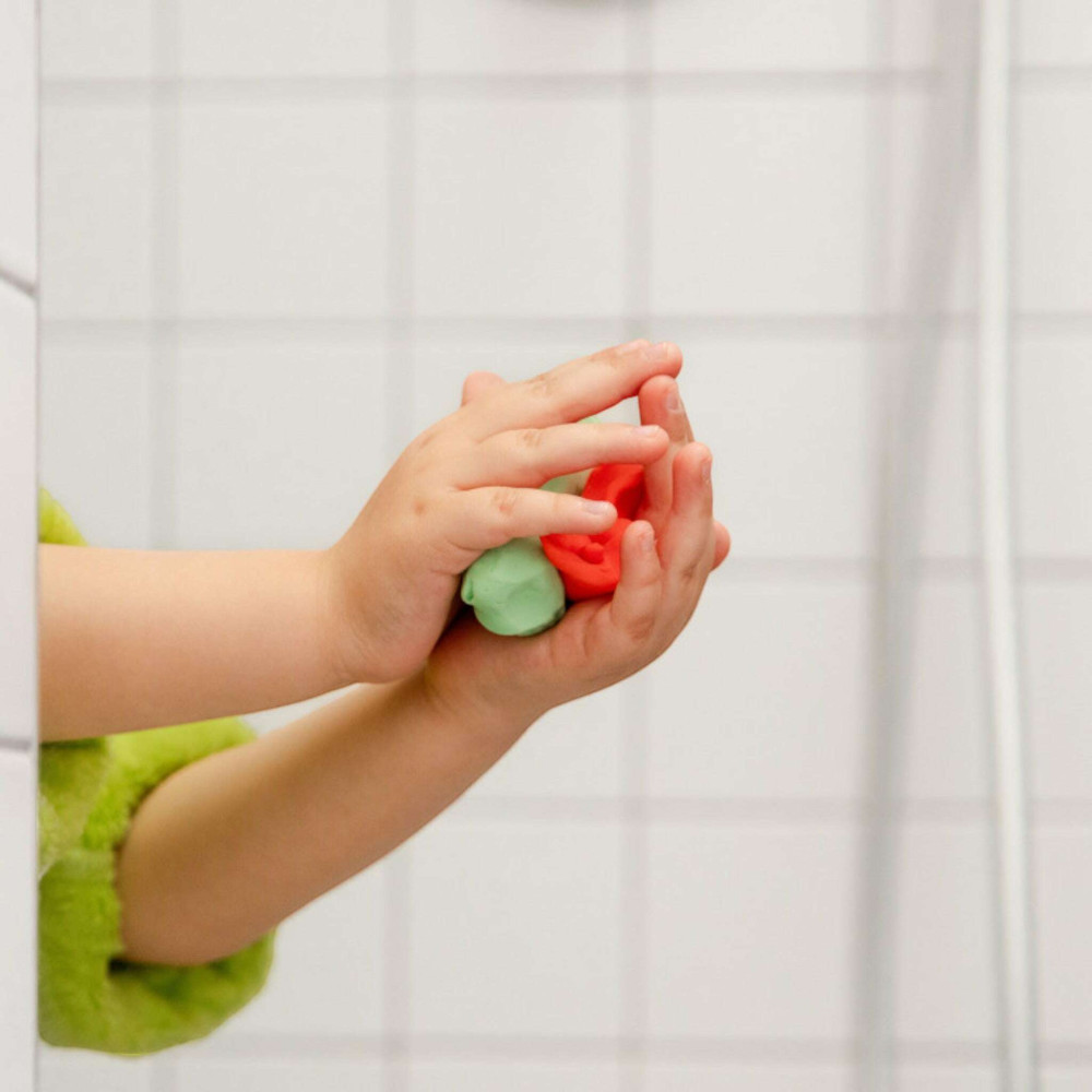 Nailmatic Σετ εύπλαστου σαπουνιού για μπάνιο και ντουζ Pataploof dough Ploofy (πράσινο/κόκκινο)