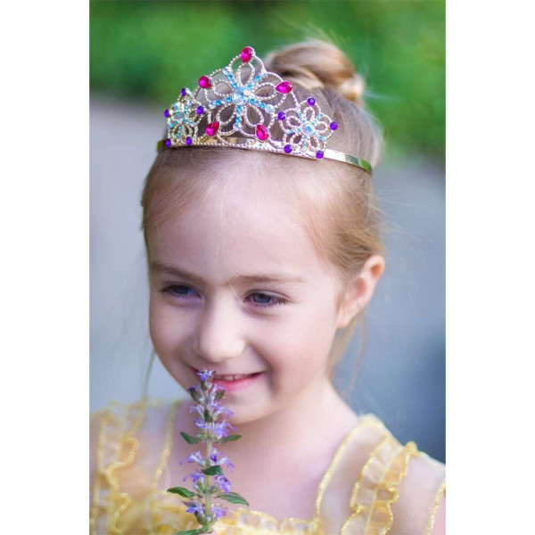 Great Pretenders Χρυσή Τιάρα με Χρωματιστές Πέτρες