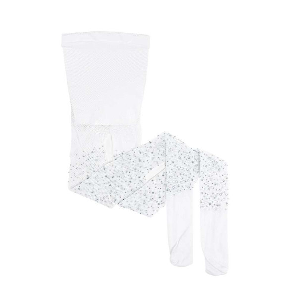 Great Pretenders Καλσόν με Στρας Λευκό 3-8 Ετών