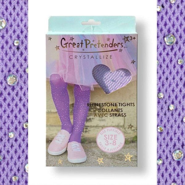 Great Pretenders Καλσόν με Στρας Μωβ 3-8 Ετών