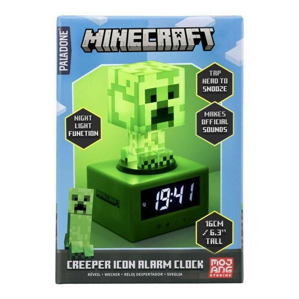 Paladone Icons: Minecraft - Creeper Επιτραπέζιο Ρολόι / Ξυπνητήρι (PP11369MCFV2)