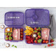 Lekkabox Mini Glamour Φαγητοδοχείο Tritan με 3 χωρίσματα (Purple)