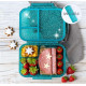 Lekkabox Mini Glamour Φαγητοδοχείο Tritan με 3 χωρίσματα (Aqua)