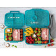 Lekkabox Mini Glamour Φαγητοδοχείο Tritan με 3 χωρίσματα (Aqua)