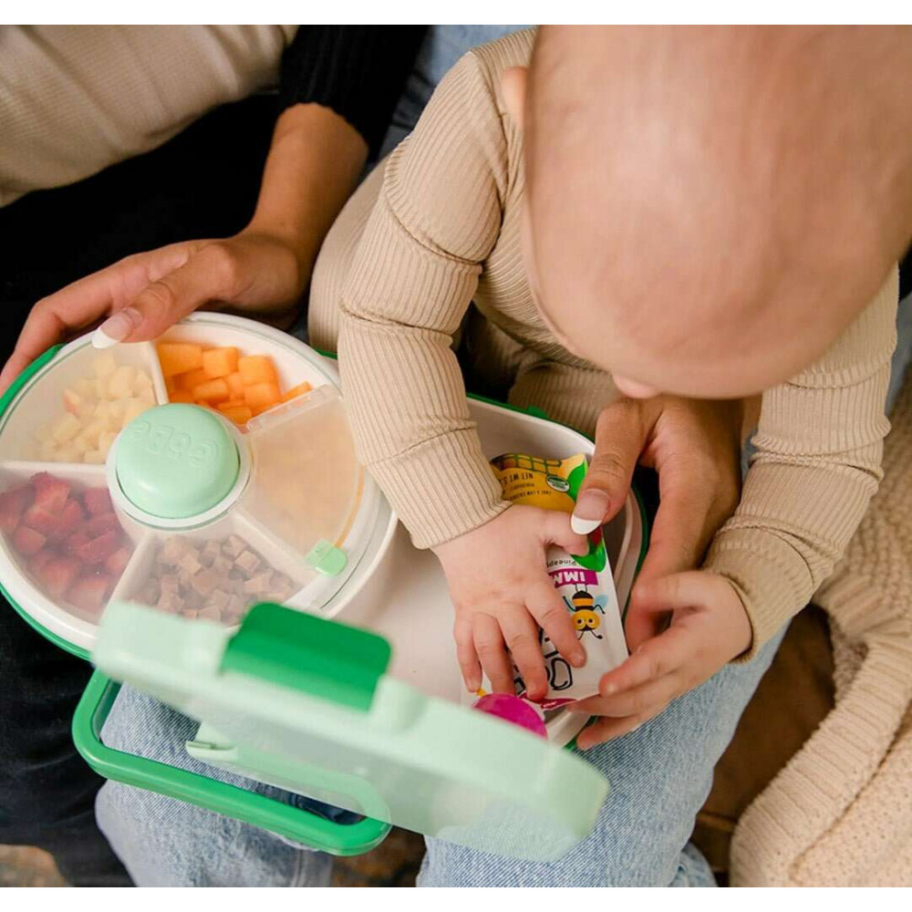 Gobe 2σε1 Φαγητοδοχείο και Snack Spinner (Sage Green)