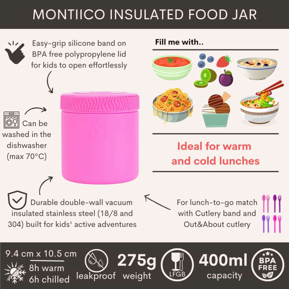 Montiico Θερμός Φαγητού 400 ml (Dusk Purple)