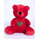 Βελούδινος Αρκούδος Beary "Σ' αγαπώ" 40cm - Κόκκινο