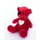 Βελούδινος Αρκούδος Beary "Σ' αγαπώ" 28cm - Κόκκινο