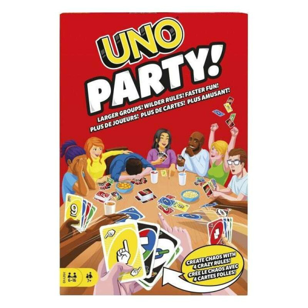 Mattel Uno Party Επιτραπέζιο Παιχνίδι με Κάρτες (HMY49)