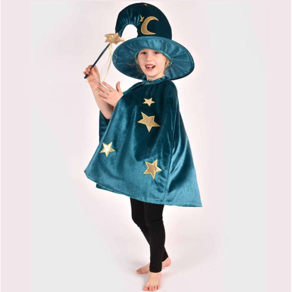 Den Goda Fen Deluxe Σετ Wizard Βελούδινο Πετρόλ 3-8 Ετών